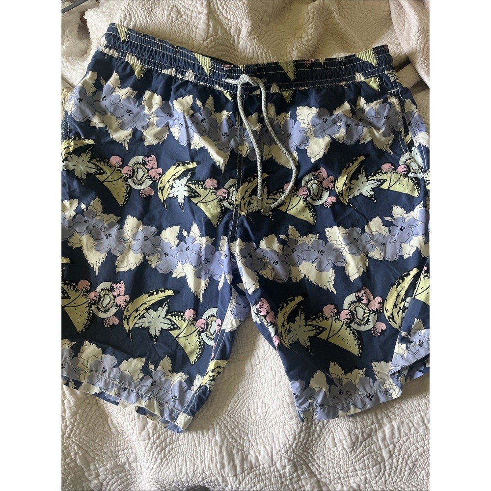 Vilebrequin Swim Trunks‎  Xxl Hawaii Theme Bananas Flowers Starfish Blue